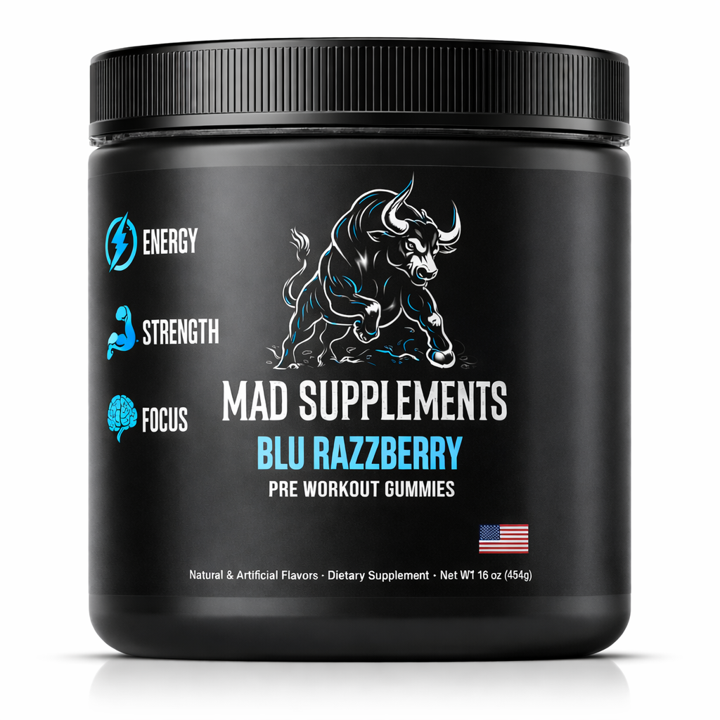 Blu Razzberry Pre-Workout Gummies